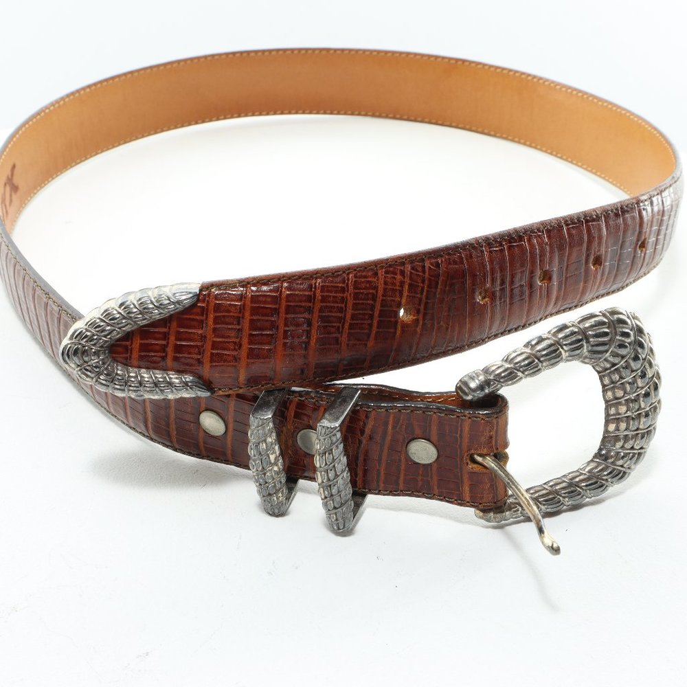 Vintage ONYX Leather Belt by Brighton size 30
